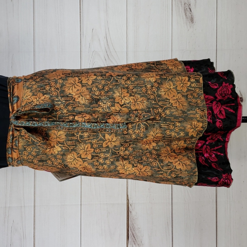 Darn Good Yarn Sari Silk Wrap Skirt Tea Regular